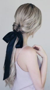 Simple Low Ponytail With Bow, Alex Gaboury