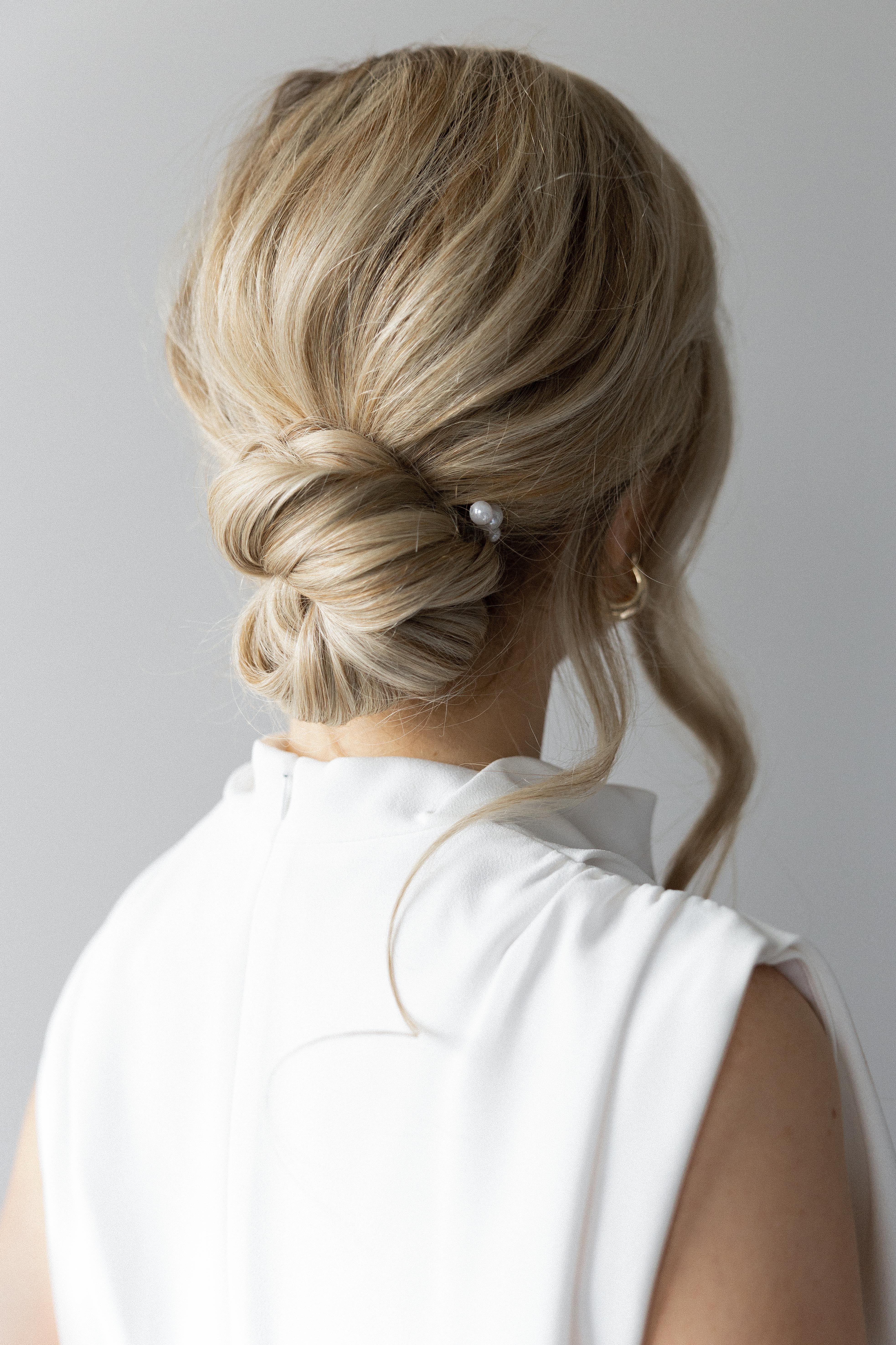 Easy Low Bun Hair Tutorial Perfect for Bridal, Weddings & Prom | www.alexgaboury.com