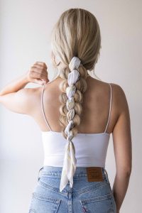 MUST TRY CUTE + EASY BRAIDED PONYTAIL HAIRSTYLE + HAIR TUTORIAL