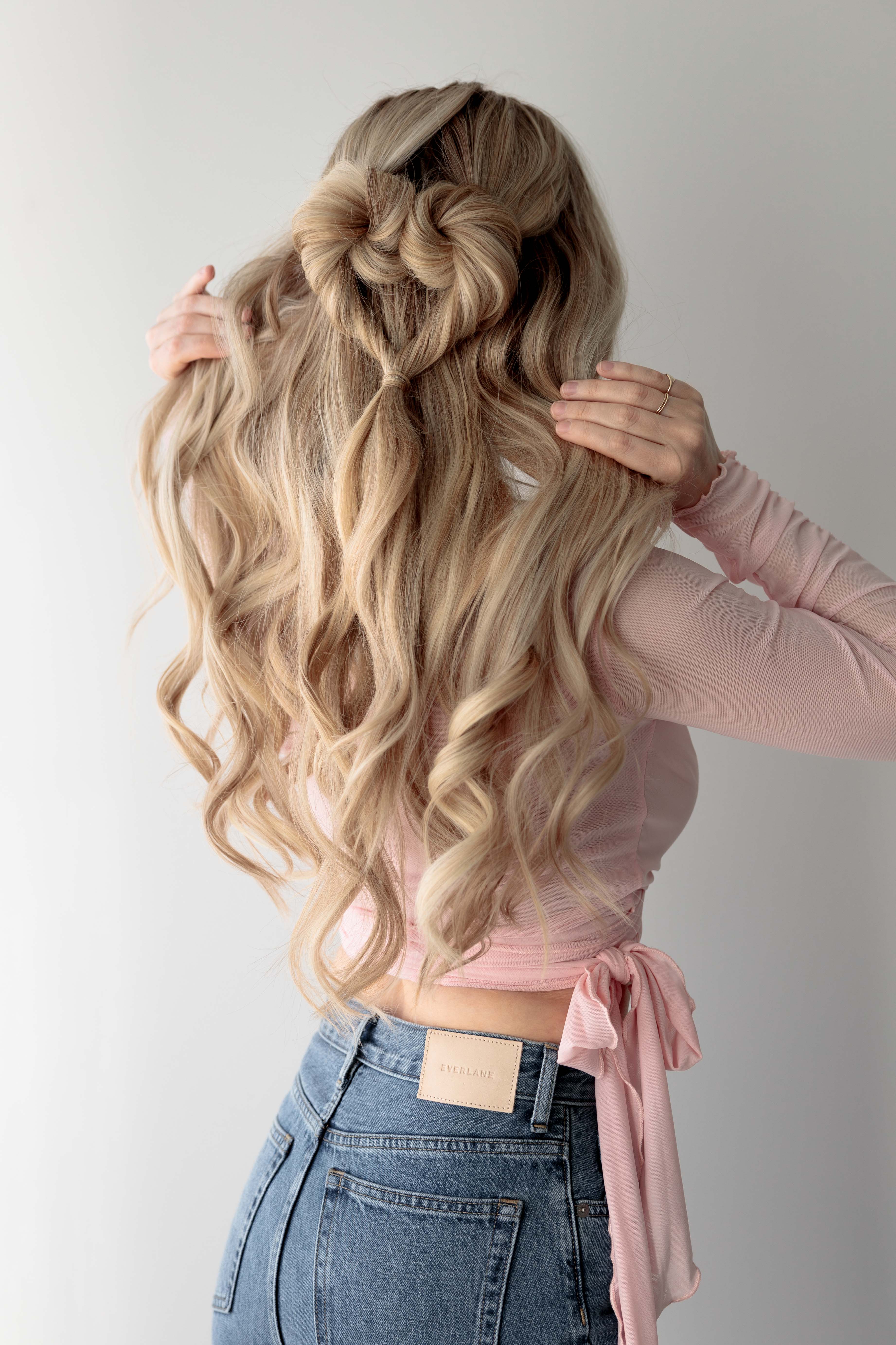 girl with heart-shaped braid hairstyle