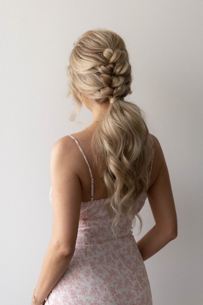 How To Braided Ponytail Hairstyle (Video Tutorial) | Wedding, Bridal, Long Hair Hairstyle