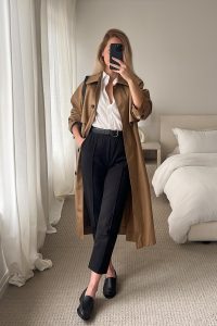 TRY ON 11 FALL WINTER OUTFITS 2022 | Trench Coat Outfit Trouser for Fall