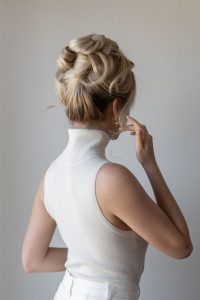 Easy High Bun Updo Hairstyle - Alex Gaboury