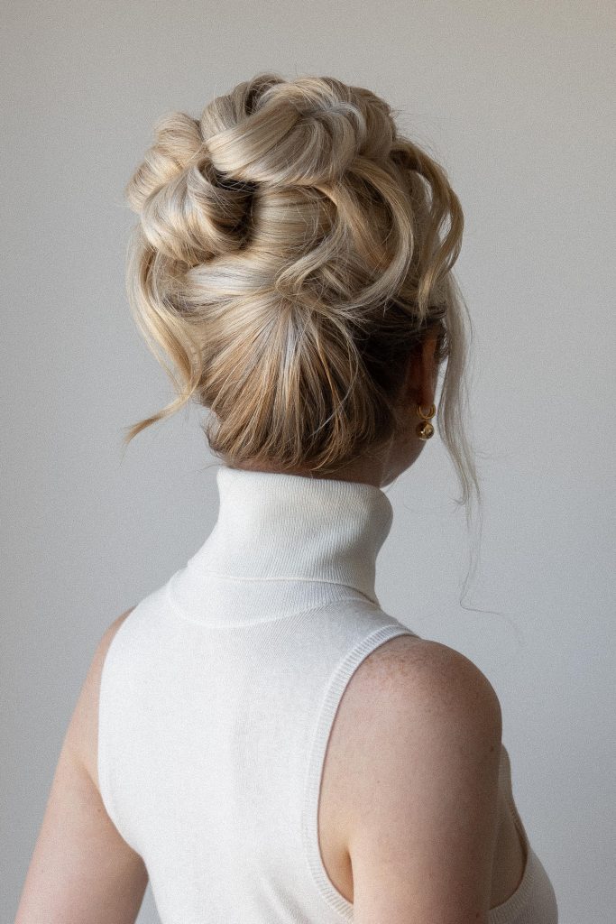 EASY HIGH UPDO WEDDING HAIRSTYLE FOR LONG HAIR - Alex Gaboury
