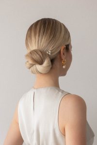 How to create this low bun wedding hairstyle | Tutorial for thin hair, fine hair, or medium-length hair weddings.